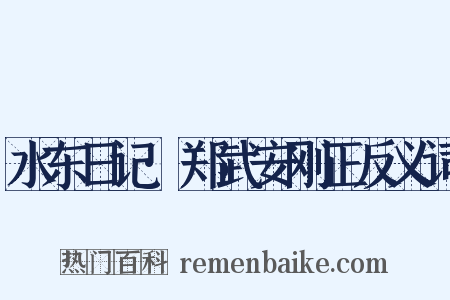 水东日记·郑武安刚正反义词是什么意思的图片